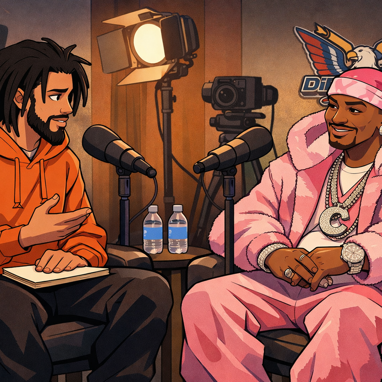 J.Cole & Cam'ron Sit Down For An Interview